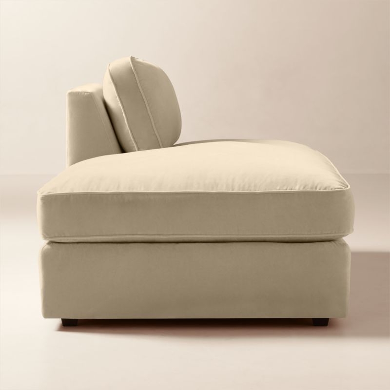 Winona Taupe Performance Velvet Left-Arm Bumper - Image 3