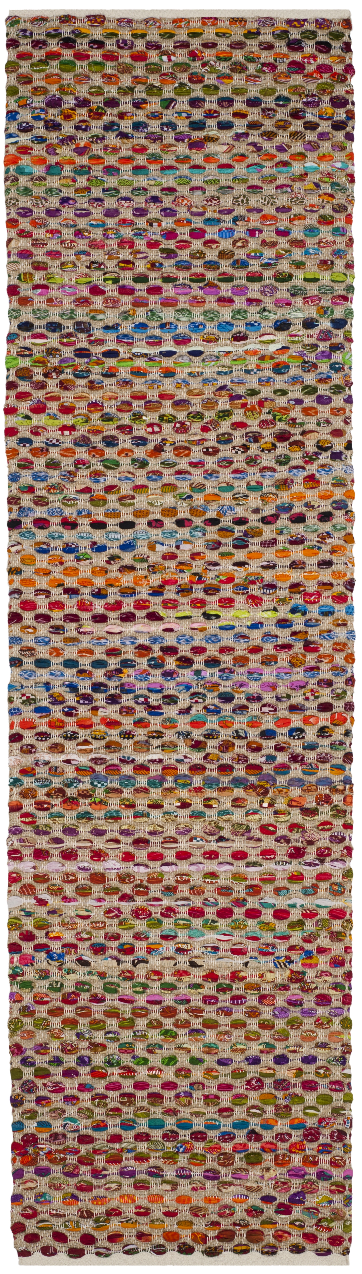 Arlo Home Hand Woven Area Rug, CAP302A, Natural/Multi,  2' 3" X 8' - Image 0