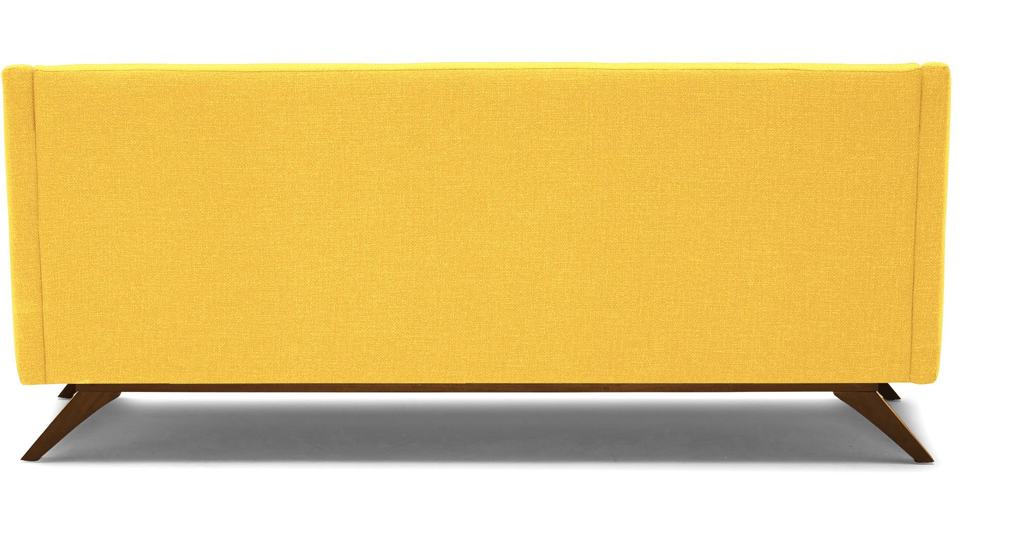 Yellow Aubrey Mid Century Modern Sofa - Bentley Daisey - Mocha - Image 4