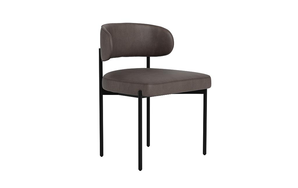 Hollis Leather Metal Framed Chair - Image 1