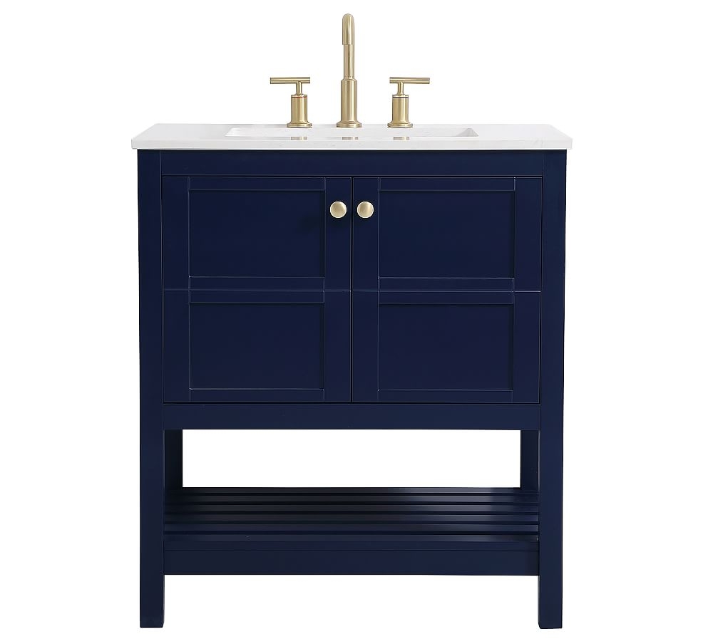 Reeves 30" Single Sink Vanity, Blue - Image 0