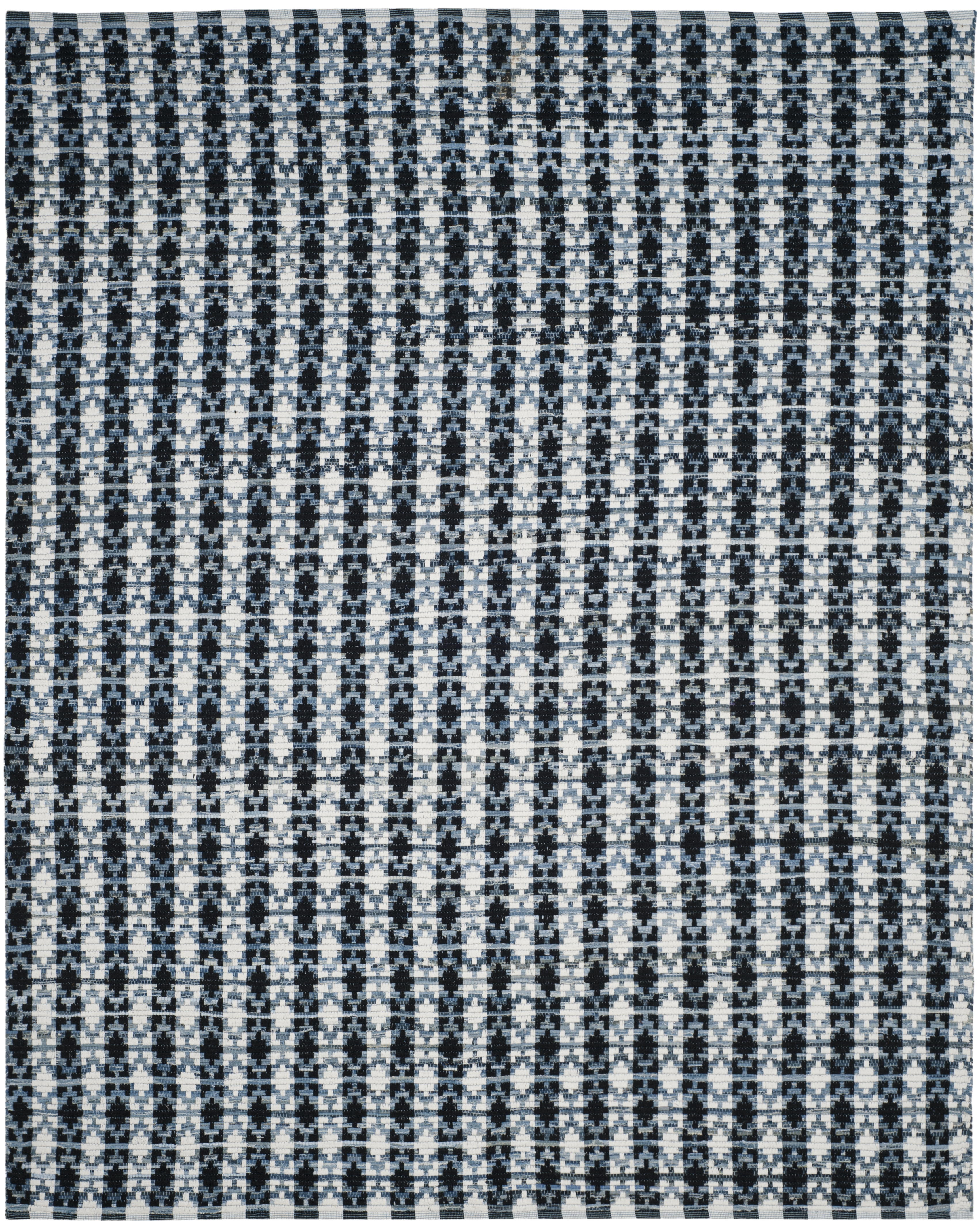 Arlo Home Hand Woven Area Rug, MTK123A, Ivory Blue/Black,  8' X 10' - Image 0