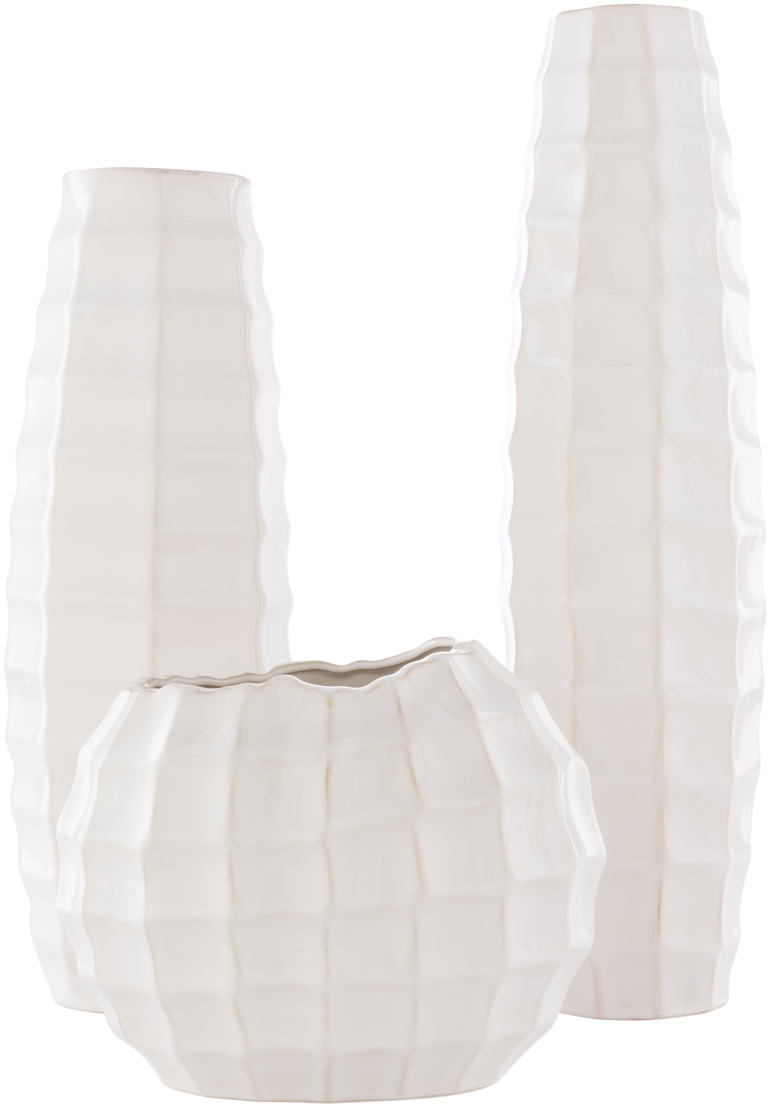 Cirio CII-001 20"H x 5"W x 5"D,  16"H x 6"W x 6"D,  8"H x 7"W x 10"D Vase - Image 0