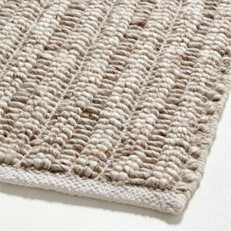 Prato Performance Wool Oatmeal Beige Area Rug 6'x9' - Image 1