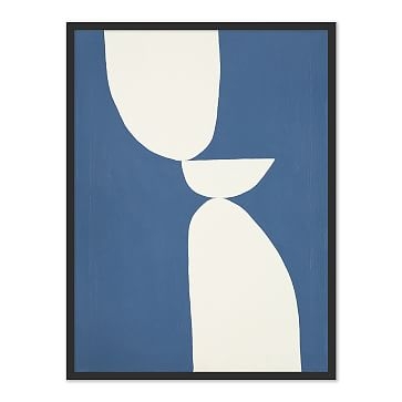 Meditation Blue By Erica Hauser, Framed Paper, Giclee Print, Natural, 24x32 - Image 2