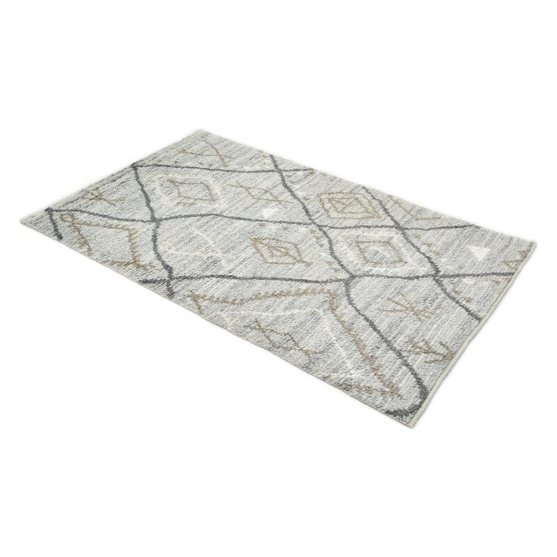 Solo Rugs Clover Abstract Hand Knotted Gray/Brown/Black Area Rug Rug Size: Rectangle 8' x 10' - Image 0