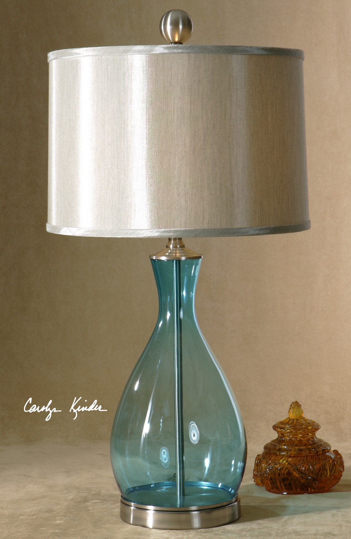 Meena Blue Glass Table Lamp - Image 0