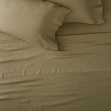Euro Linen Classic Stripe Standard Set of 2 Pillowcase, Slate Stripe - Image 2