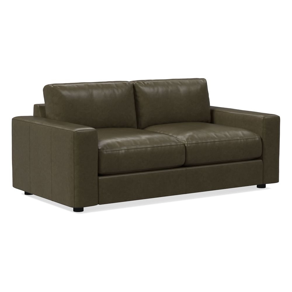 Urban 73" Sofa, Poly, Saddle Leather, Slate, Concealed Support - Image 0