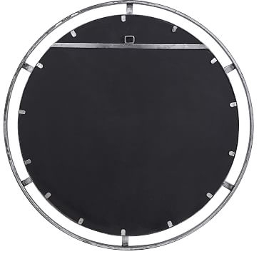 Floating Frame Round Mirror, Silver - Image 3
