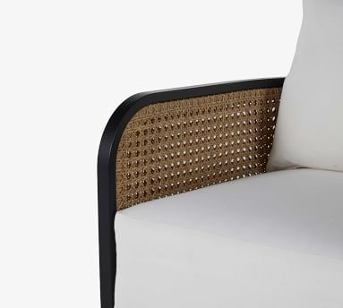 Berengar Lounge Chair Cushion, Sunbrella(R) - Outdoor Linen; Navy - Image 3