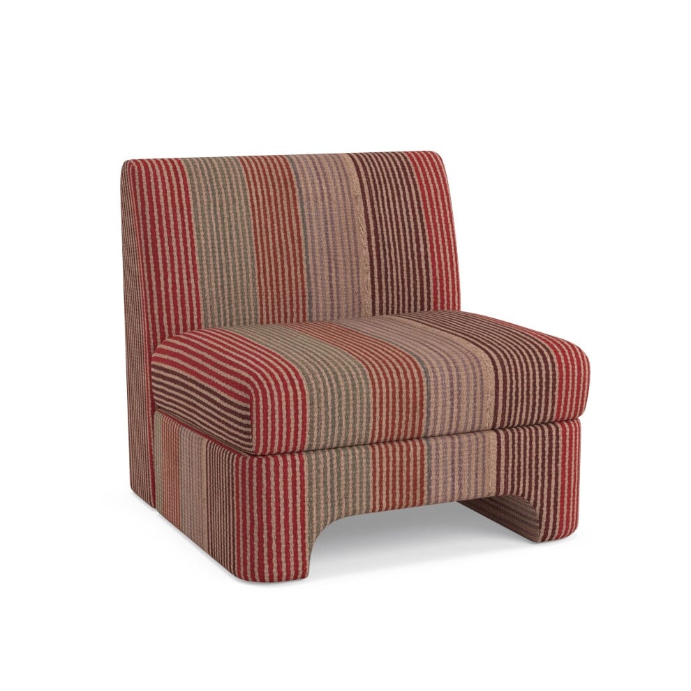 Candy Stripe Frazada Sienna Slipper Chair by St. Frank | 30"W x 30"D x 30"H Seat - Image 1