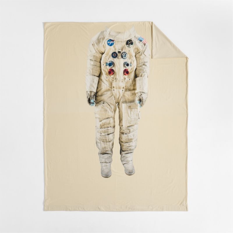 Smithsonian Apollo 11 Spacesuit Organic Cotton Kids Twin Duvet Cover - Image 2
