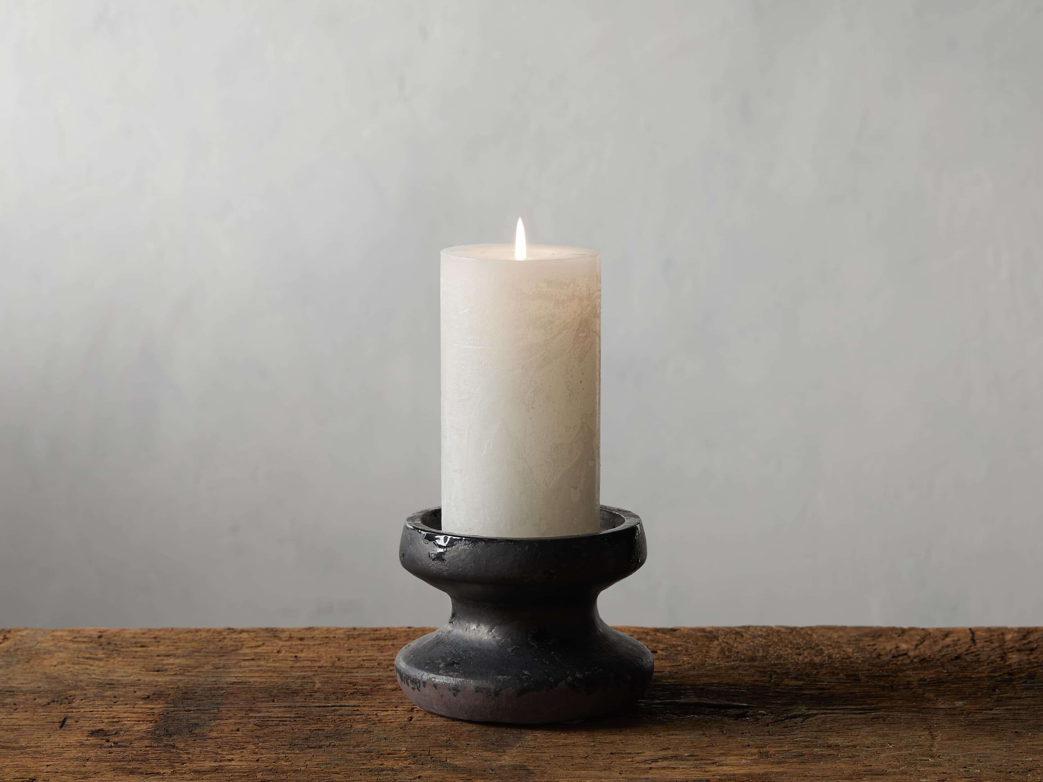 Tofino Small Pillar Holder in Night Terracotta Black - Image 0