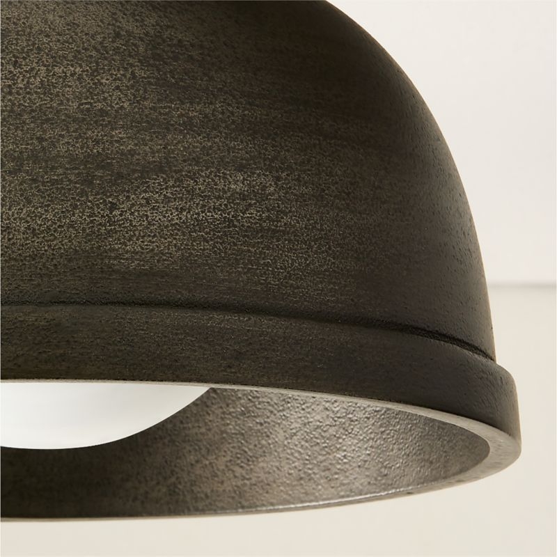 Capitola Indoor/Outdoor Black Cast Aluminum Flush Mount Light - Image 2