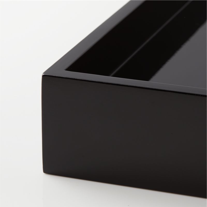 Hi-Gloss Large Black Square Tray - Image 3