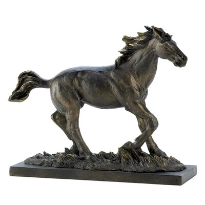 Venegas Bronzed Wild Horse Statue - Image 0