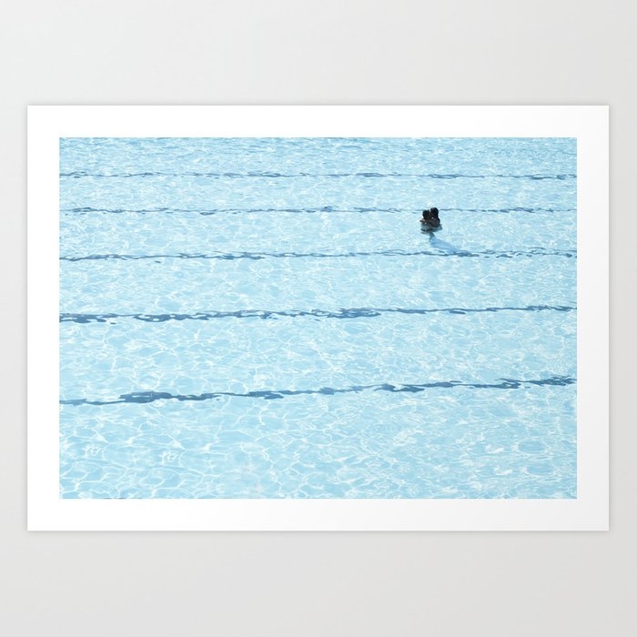 The Kiss - Romantic Pool Photography By Ingrid Beddoes Art Print by Ingrid Beddoes Photography - X-Small - Image 0