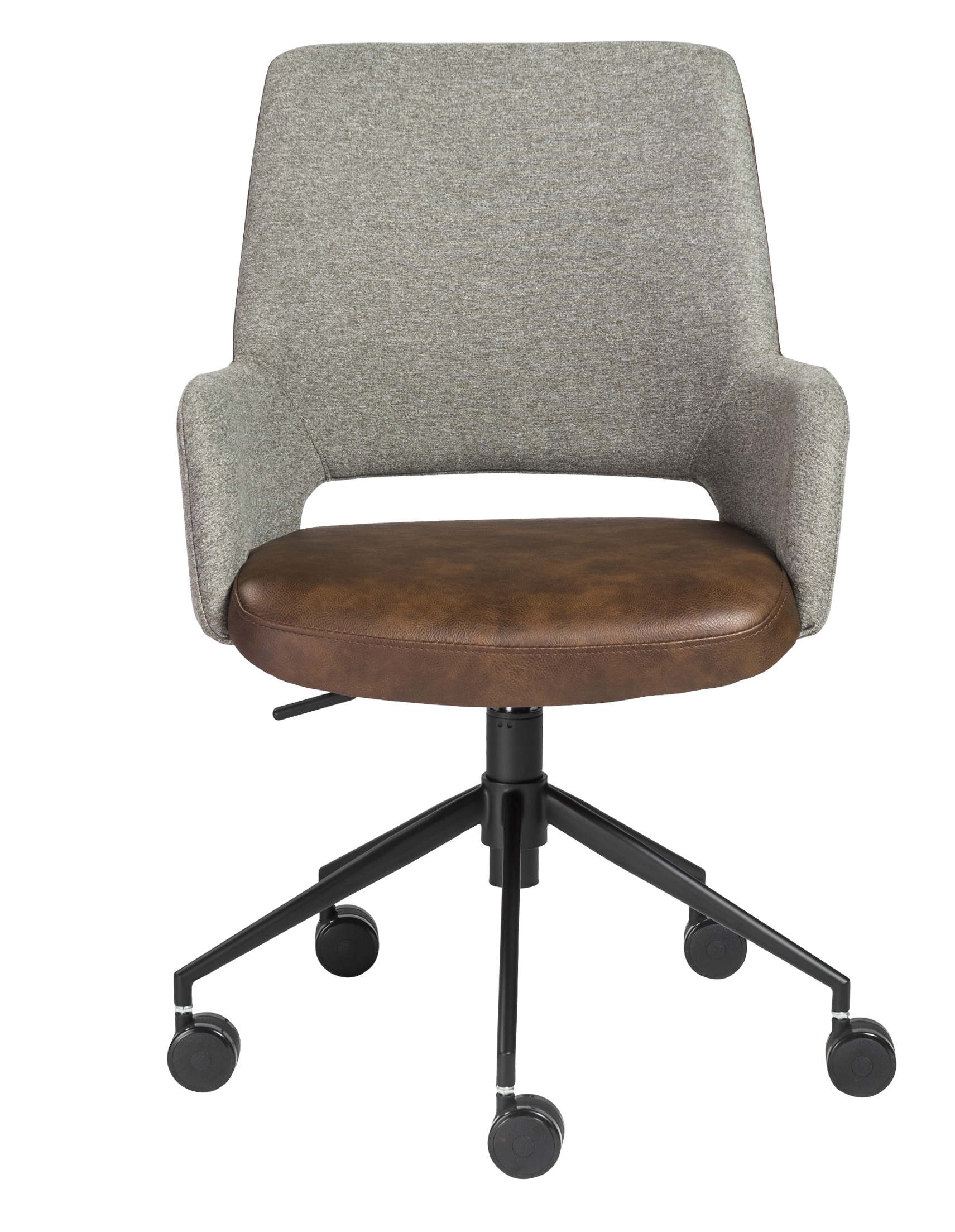 Randy Office Chair, Gray and Brown - Image 0