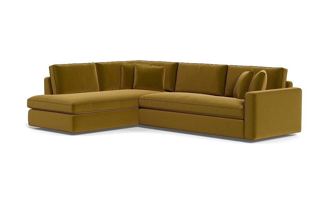James 3-Seat Left Bumper Sectional with Contrast Piping - Image 2