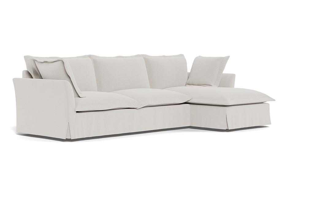 Skylar Slipcovered Right Chaise Sectional - Image 1