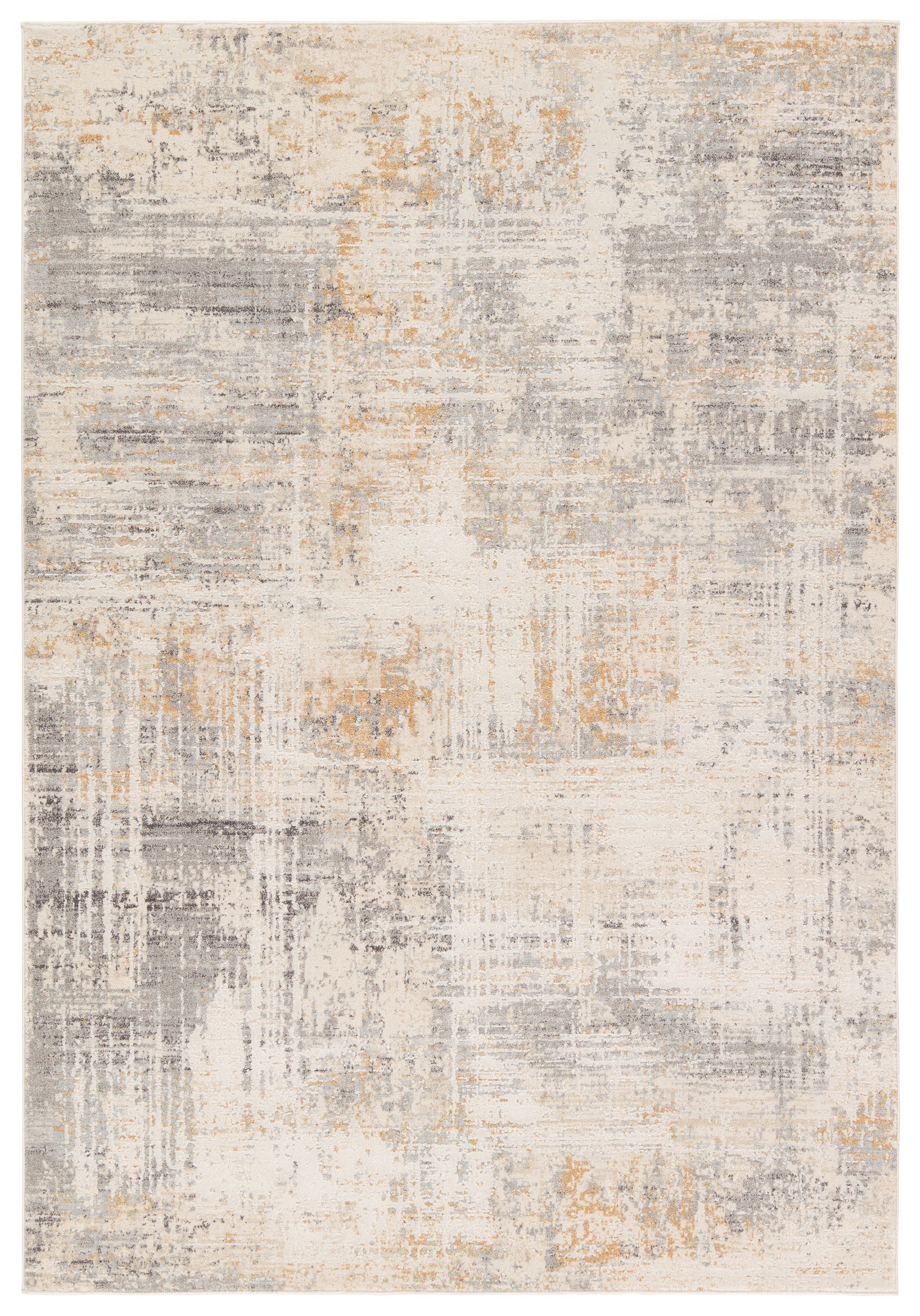 Alister Abstract Cream/Gray Area Rug (3'11"X5'11") - Image 0