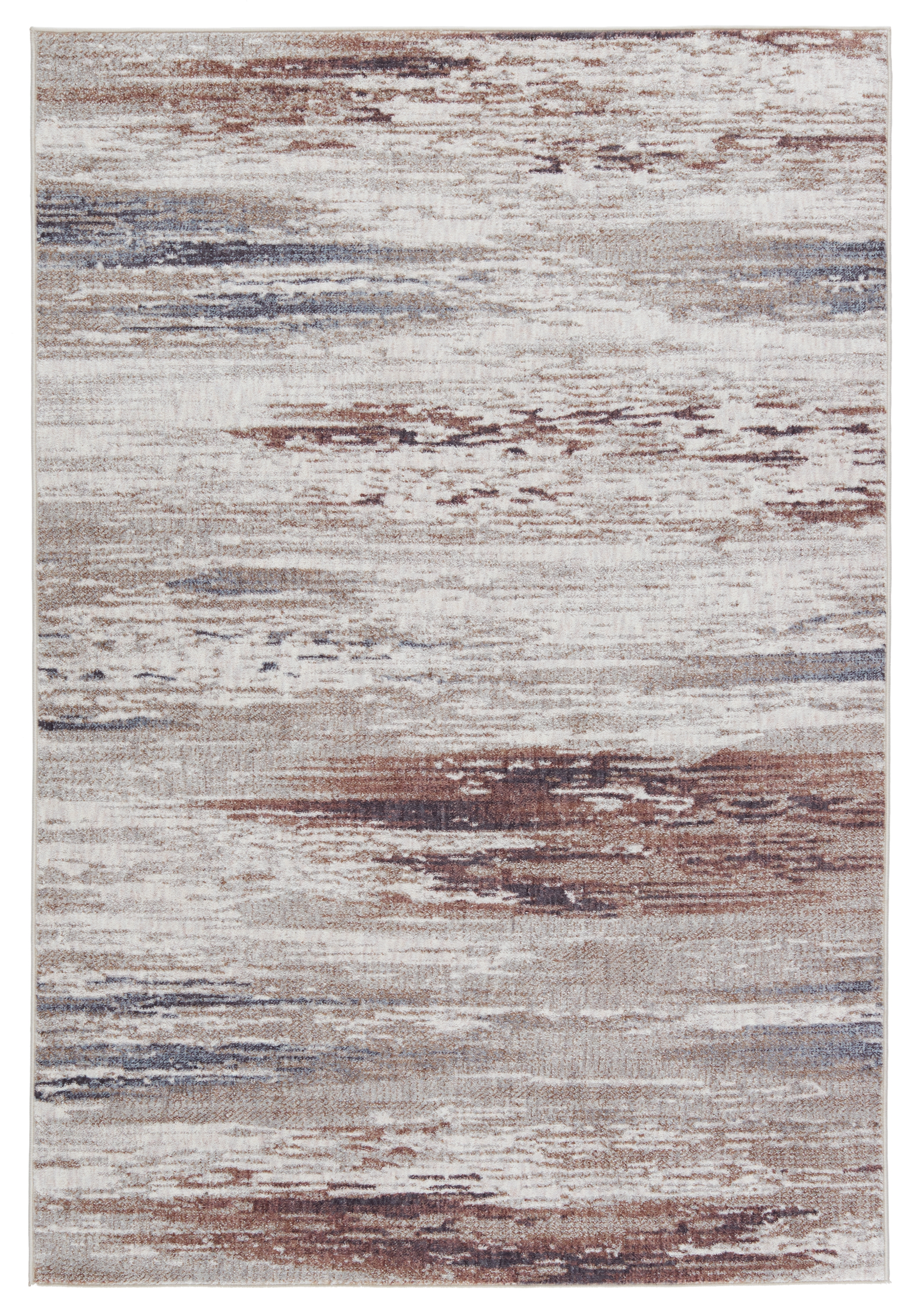 Vibe by Oberon Abstract Light Gray/ Brown Area Rug (10'X14') - Image 0