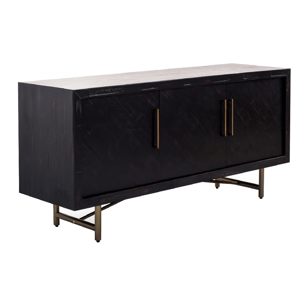Ivanna Modern Classic Black Acacia Wood Sideboard Buffet - Image 2