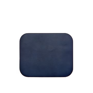 Mouse Pad, Double Sided Navy and Tan, Bonded Leather, Navy - Image 3