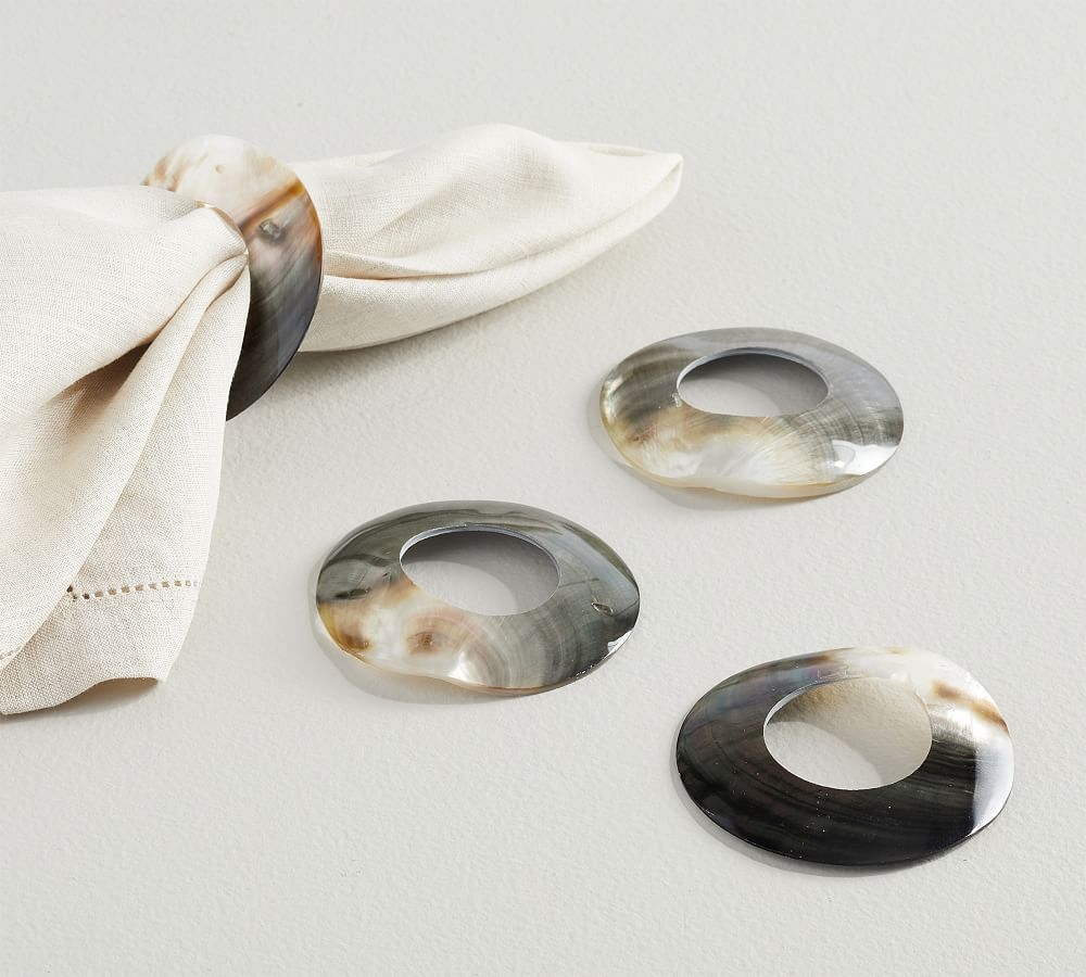 Mother of Pearl Napkin Rings, Set of 4 - Image 0