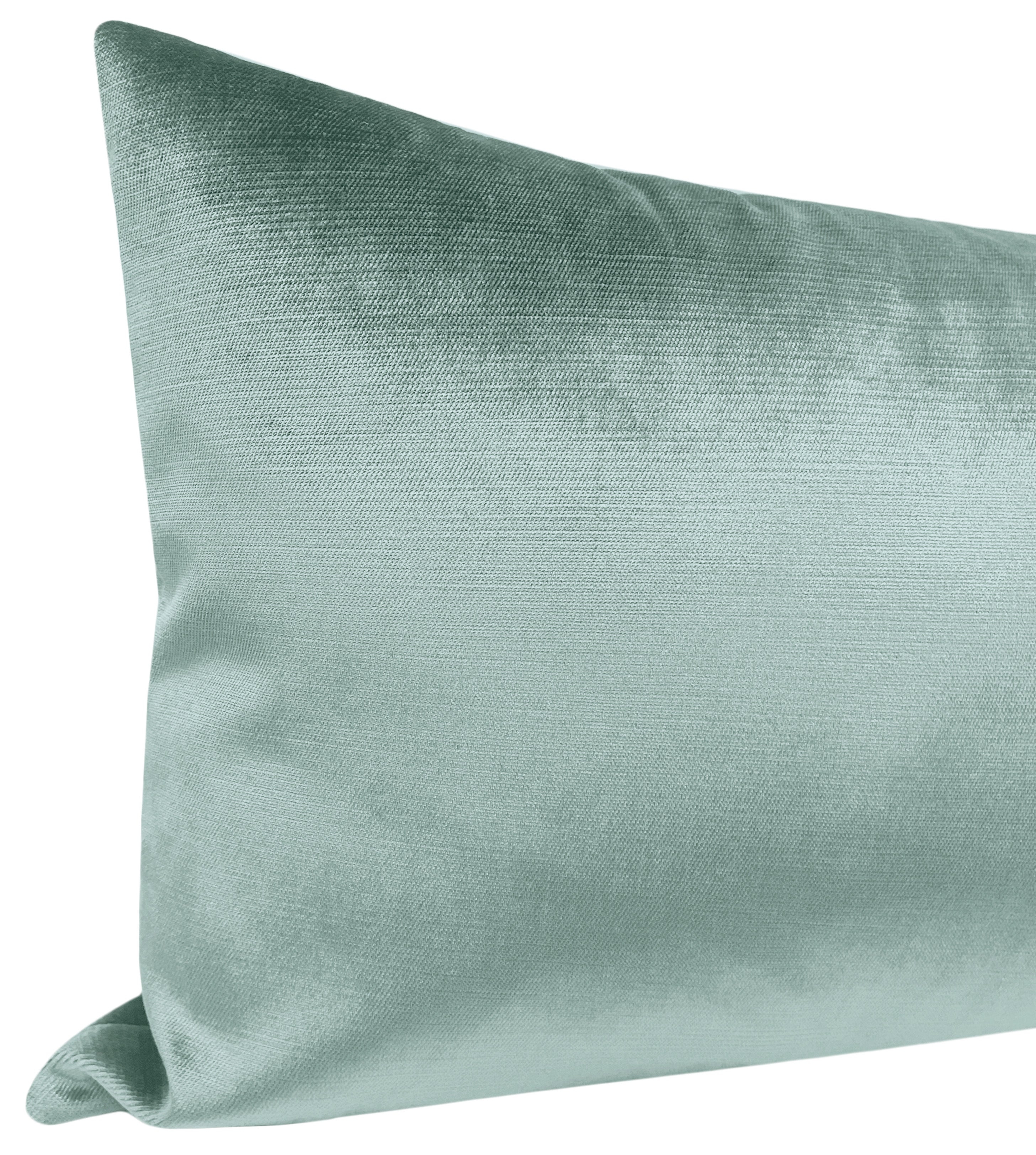 THE XL LUMBAR :: FAUX SILK VELVET // TURKISH BLUE - BY THE YARD - Image 3