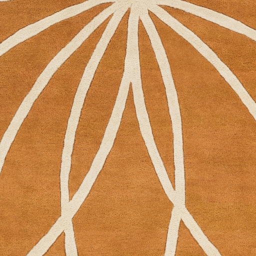 Forum Orange Indoor 9'9" x 9'9" Handmade Rug - Image 1