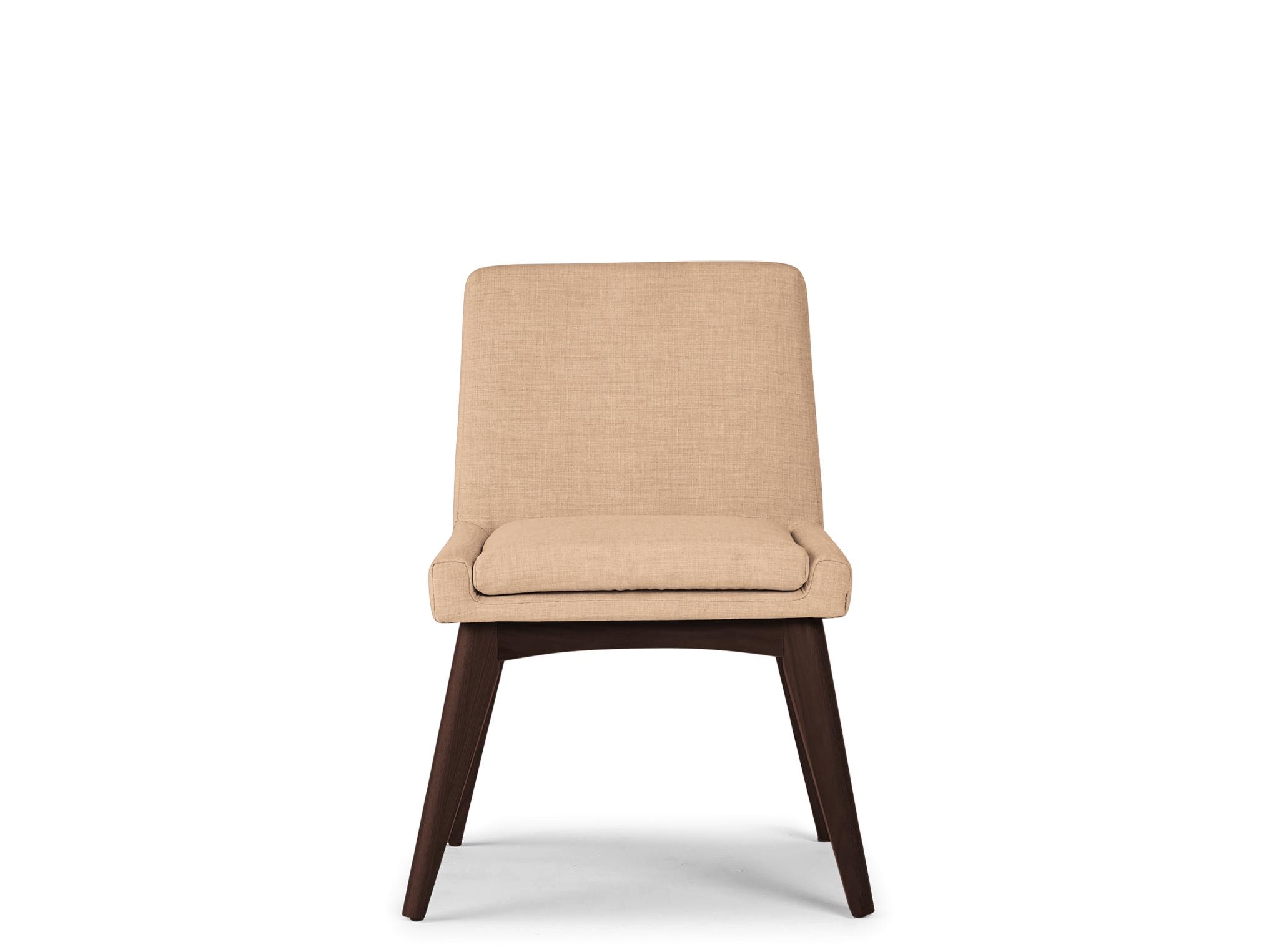 Pink Spencer Mid Century Modern Dining Chair - Royale Blush - Walnut - Image 0