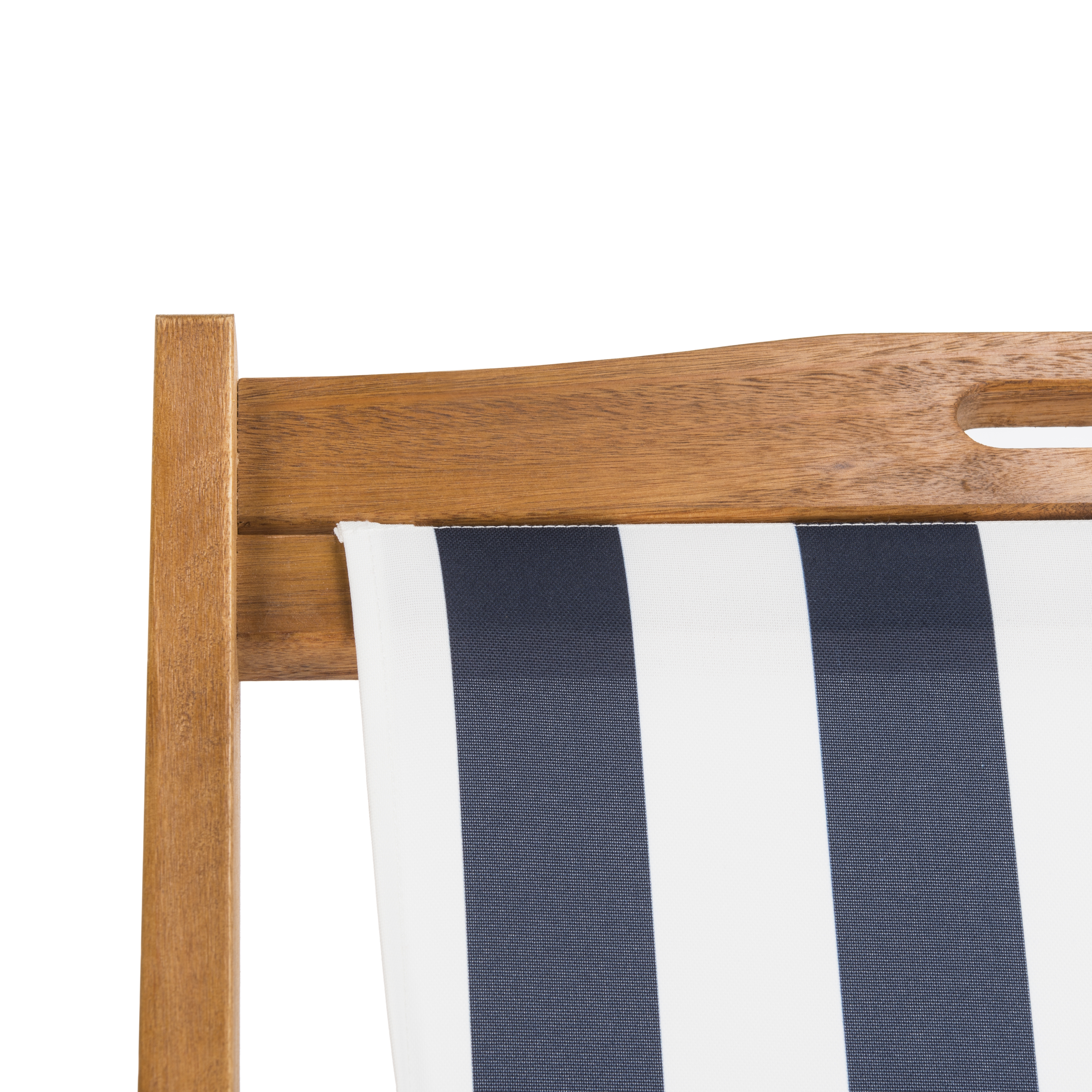Loren Foldable Sling Chair - Natural/Navy/White - Arlo Home - Image 5