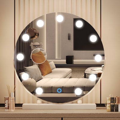 Jeorge Round Metal Floor Mirror - Image 0