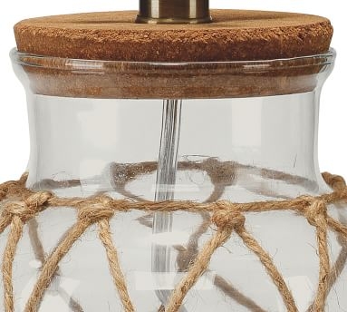 Devendorf Table Lamp, Natural Rope & Clear Glass - Image 4