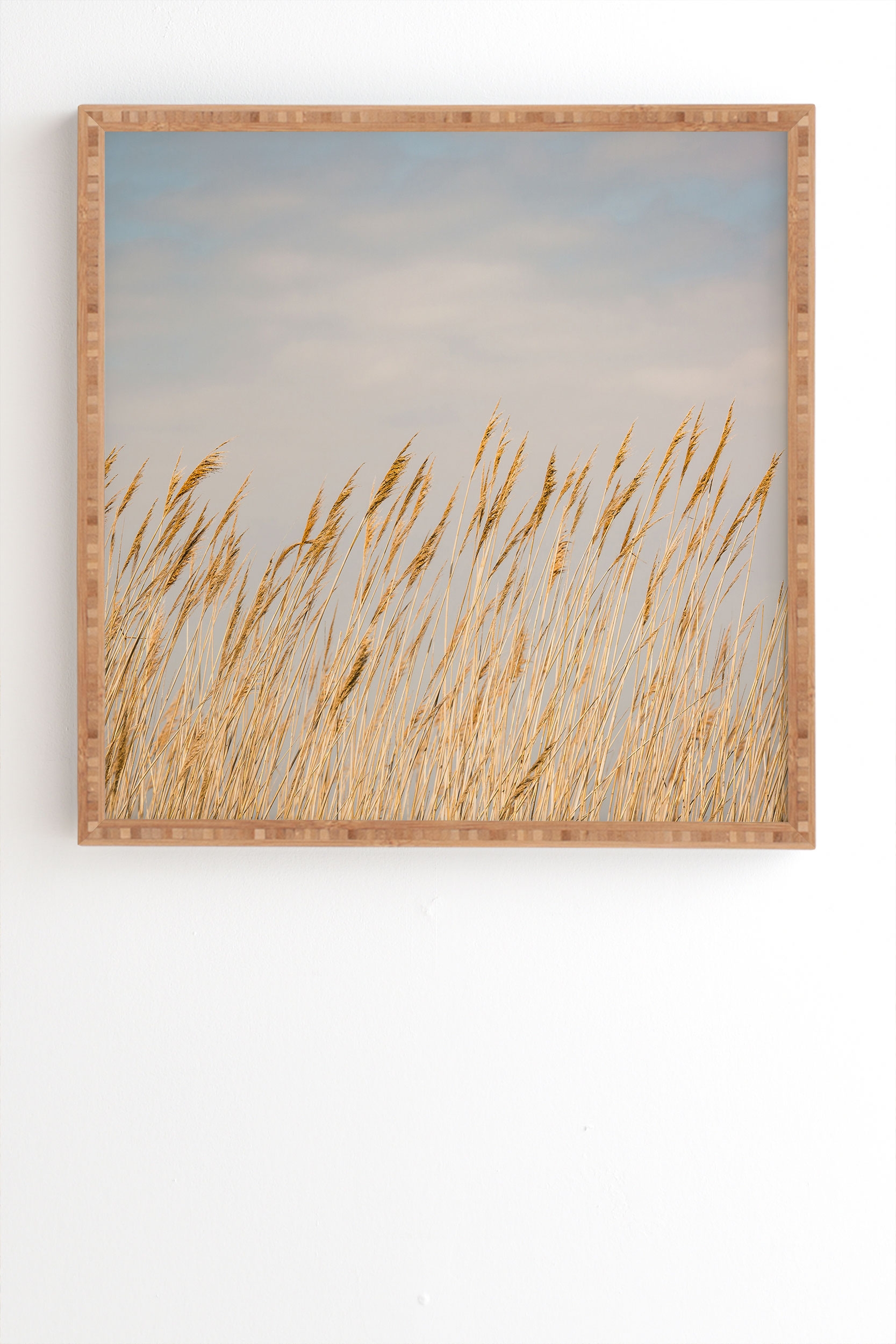 Nantucket Gold by Ann Hudec - Framed Wall Art Bamboo 30" x 30" - Image 0