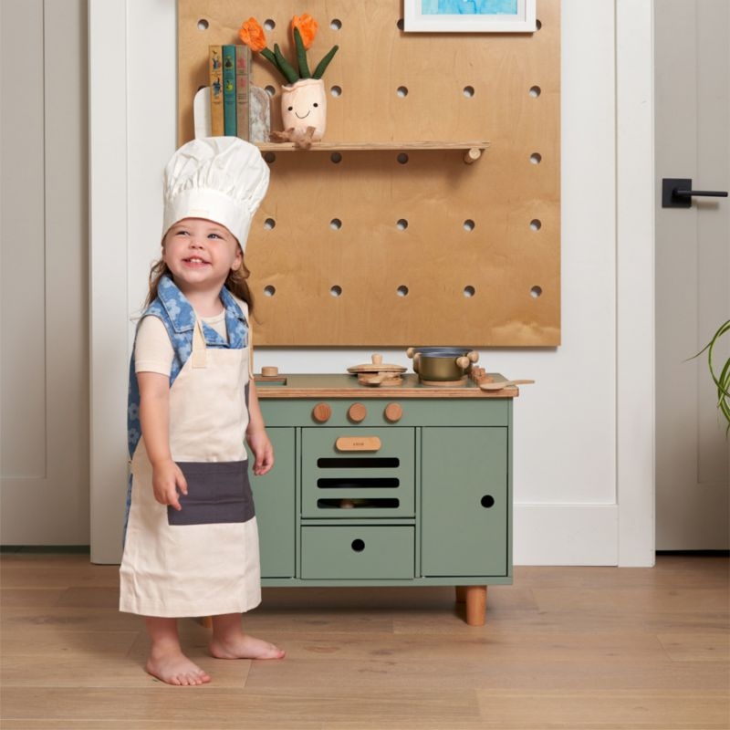 Lalo Sage Green Montessori Kids Play Kitchen - Image 1