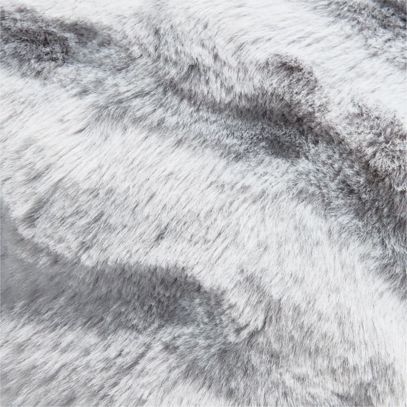 Farleigh Iced Blue Faux Fur Throw Pillow Cover 20"x20" - Image 1