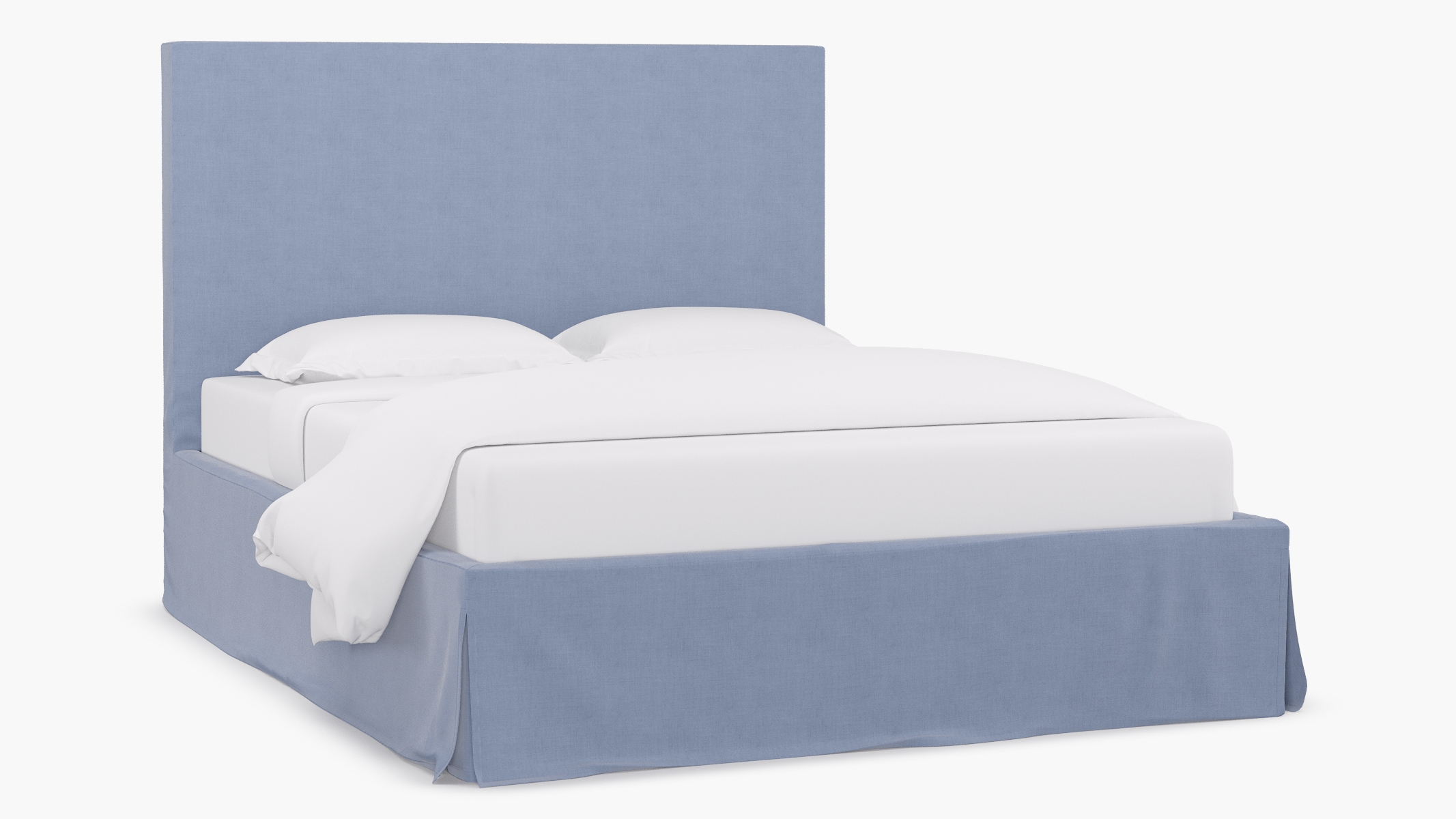 Slipcovered Bed, Denim Everyday Linen, Queen - Image 0