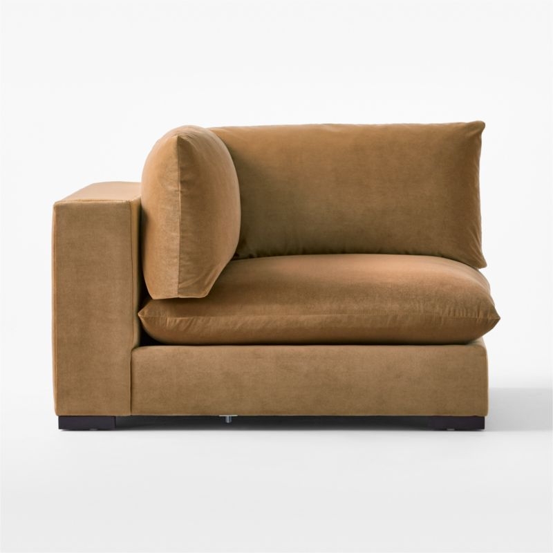 Deseo Copper Brown Performance Velvet Deep Depth Corner Chair - Image 3