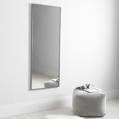 Metal Framed Full Length Mirror, Brass - Image 2