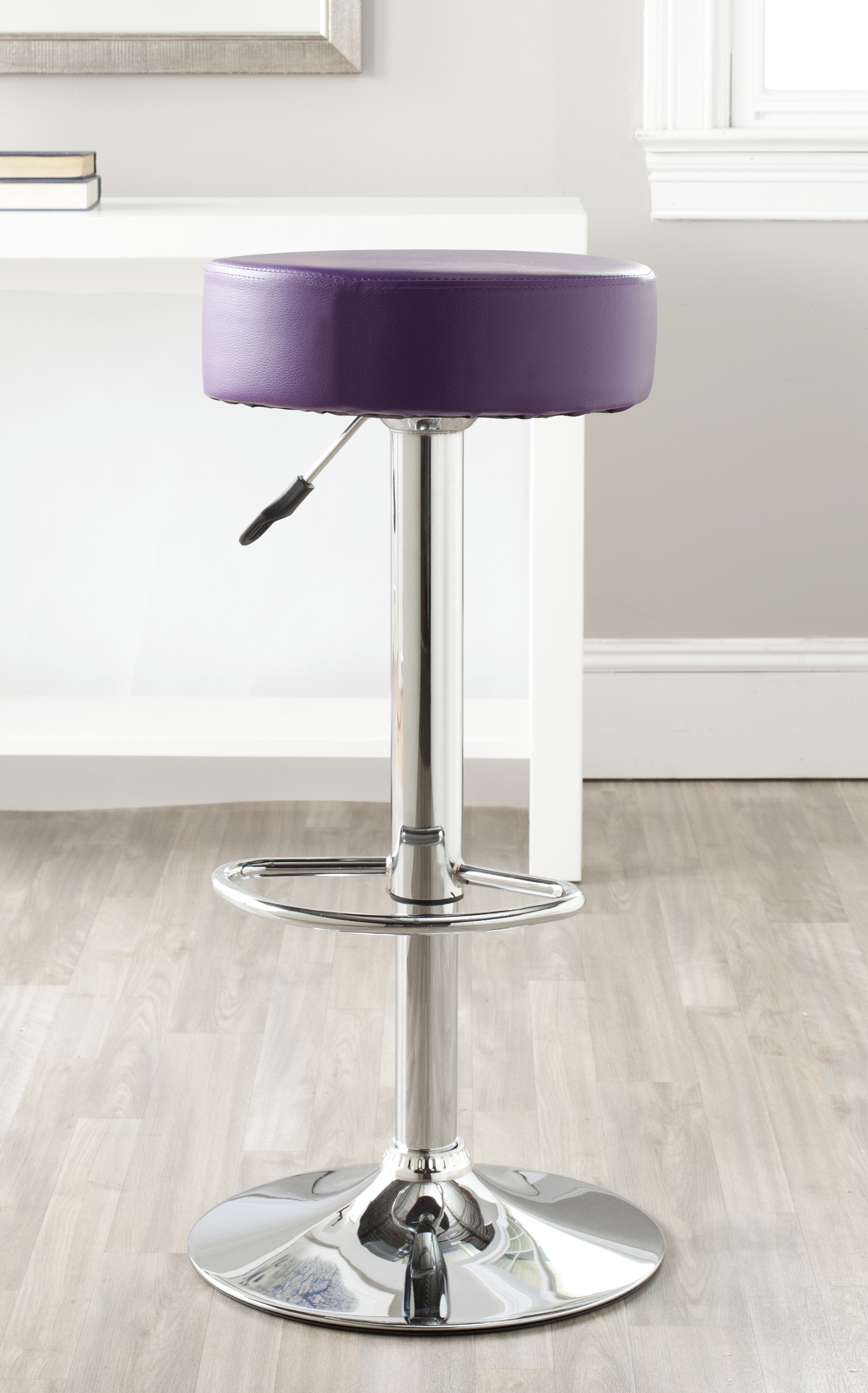 Jude Swivel Bar Stool - Purple - Safavieh - Image 1