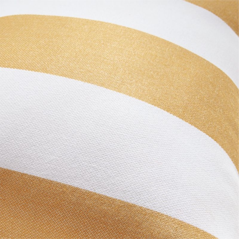 Sunbrella ® 20"x13" Cabana Wheat Yellow Stripe Outdoor Throw Pillow - Image 1
