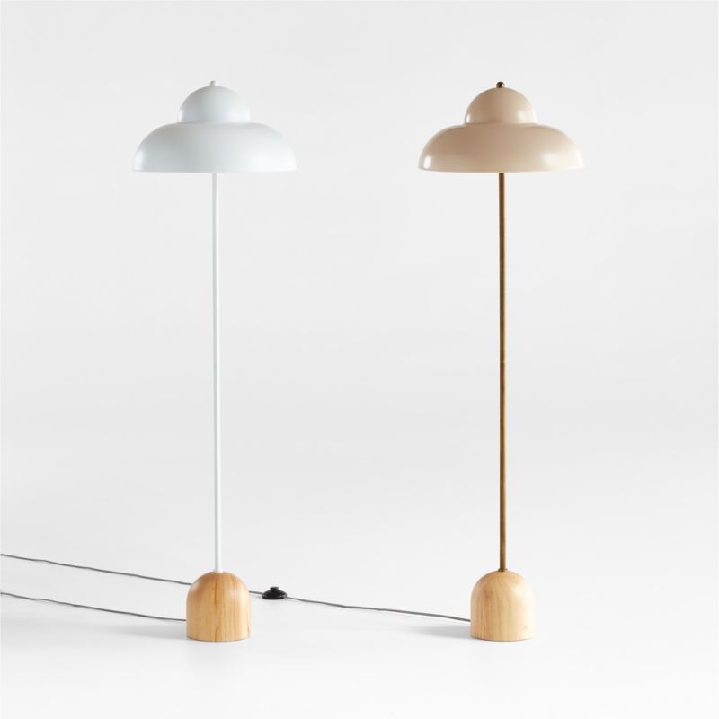 Eloise White Wood and Metal Kids Floor Lamp - Image 3