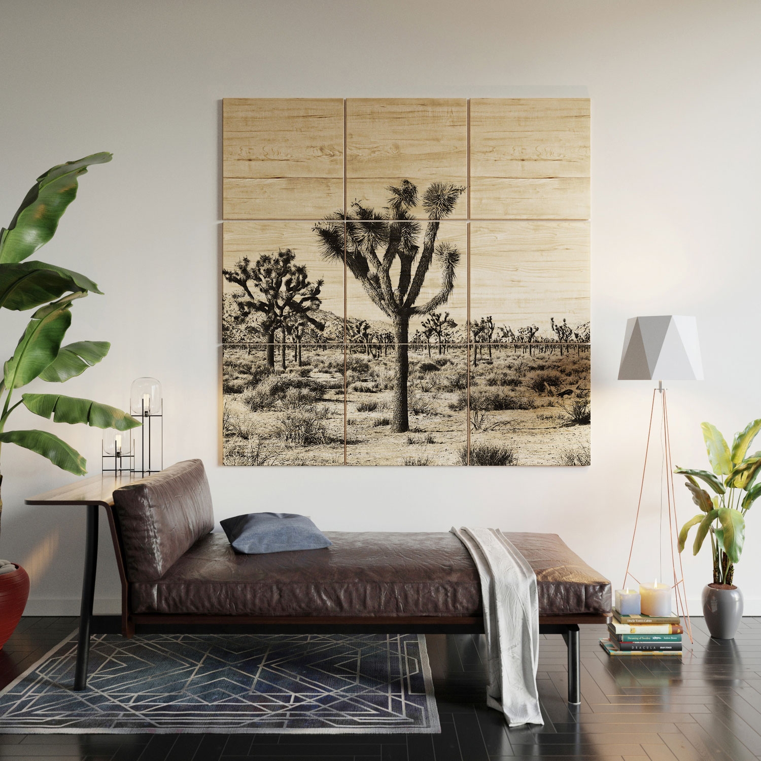 Joshua Trees by Bree Madden - Wood Wall Mural3' X 3' (Nine 12" Wood Squares) - Image 4