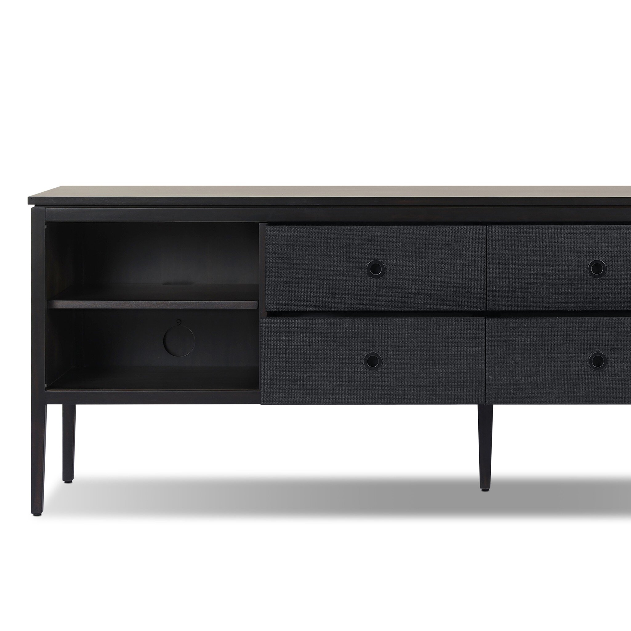Dawn Media Console - Black Raffia - Image 12