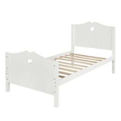 Weiss Bed Frame Twin Platform Bed With Wood Slat Support And Headboard And Footboard - Image 0