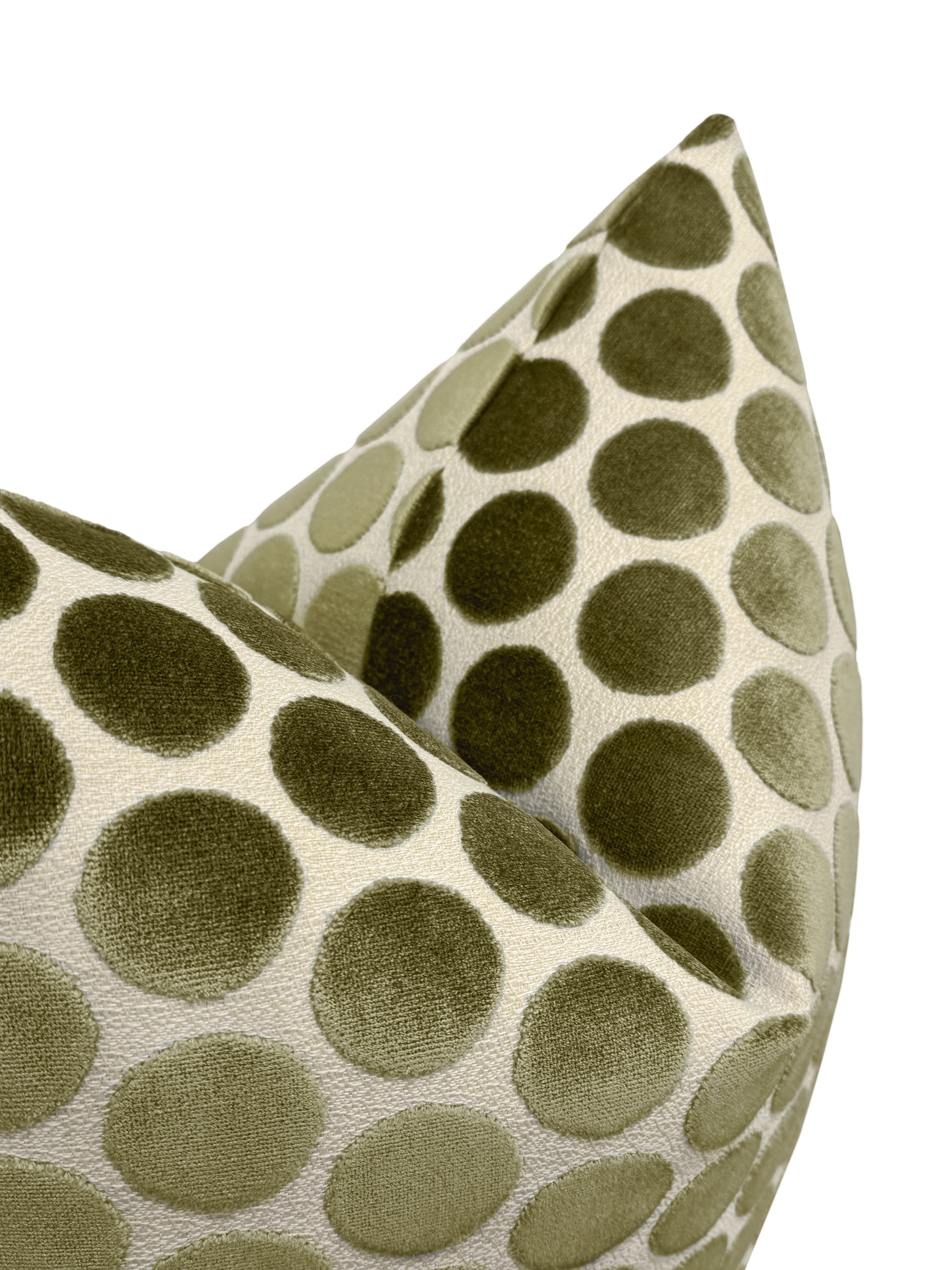 LUNA CUT VELVET // OLIVE - 20” X 26” STANDARD SHAM - Image 2