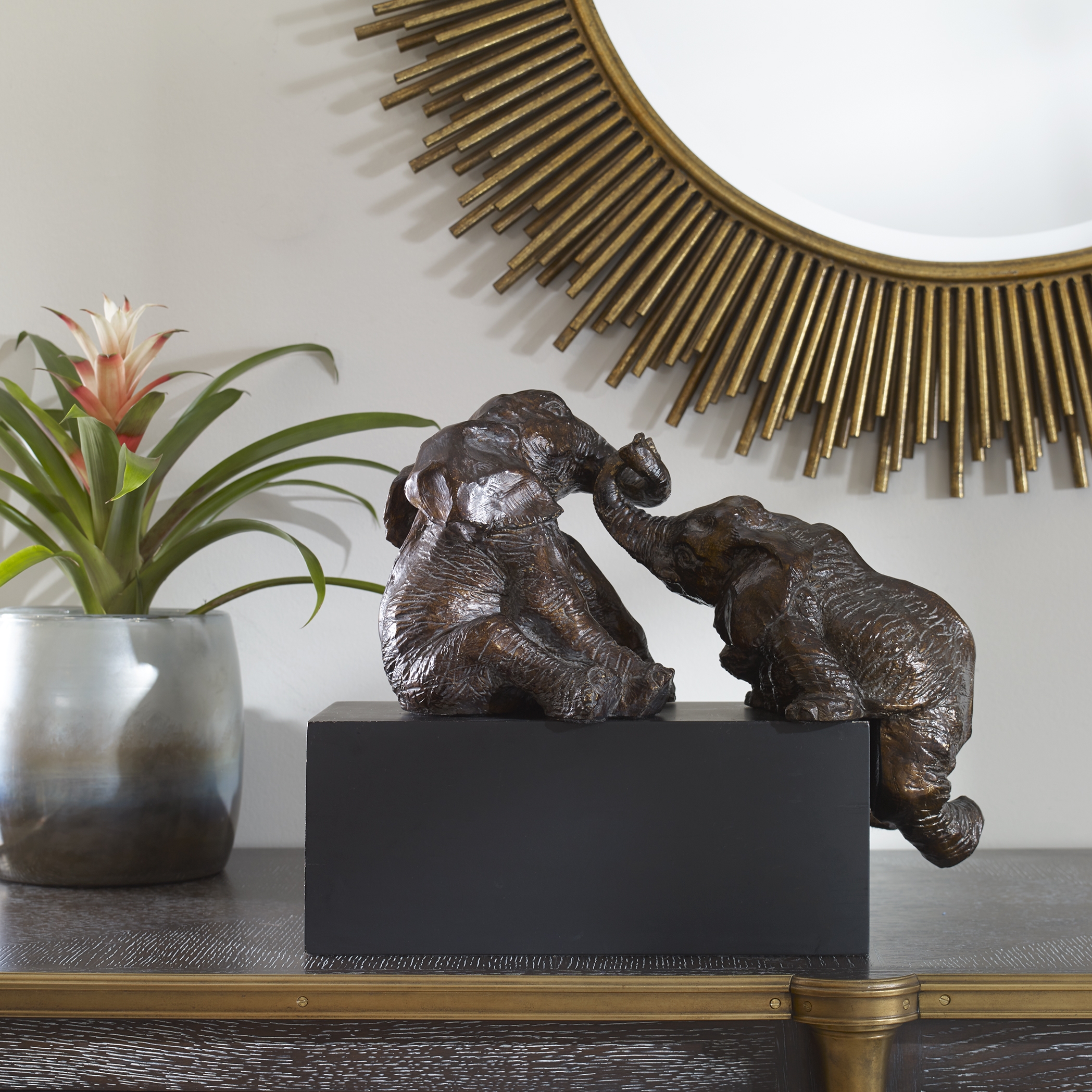 Playful Pachyderms Bronze Figurines - Image 3